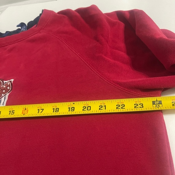 Karen Scott Red Country Hearts XL Vintage Sweater Sweatshirt Pullover - Picture 7 of 8
